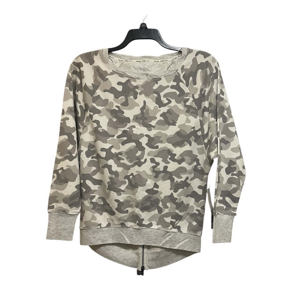 KENSIE PERFORMANCE SWEATSHIRT CAMO-PRINT PULLOVER WOMEN BACK ZIPPER SIZE MEDIUM - Picture 16 of 16